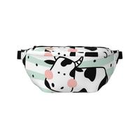 GSGCSBYMLG Cute Cow Polka Dot Printed Crossbody Waist Pack Waist Bag Casual Chest Bag