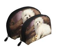 GSGCSBYMLG Cute Dog Printed Portable Bags Clutch Pouch Shell Storage Bag