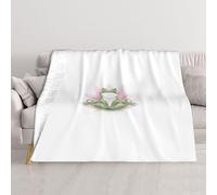 GSGCSBYMLG Cute Funny Frog Doing Yoga printed Blanket Plush blanket decoration throw blanket