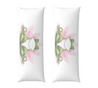 GSGCSBYMLG Cute Funny Frog Doing Yoga printed Long Body Pillowcase 20x54in Rectangular cushion cover