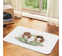 GSGCSBYMLG Cute Funny Frog Doing Yoga printed Pet absorbent leather tablecloth Placemat