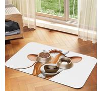 GSGCSBYMLG Cute Little Cow Calf Pattern printed Pet absorbent leather tablecloth Placemat