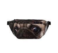 GSGCSBYMLG Cute Pet Pug Printed Crossbody Waist Pack Waist Bag Casual Chest Bag