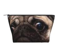 GSGCSBYMLG Cute Pet Pug Printed Daily Storage Bag Travel Organizer Bag with Zipper Portable Toiletry Bag
