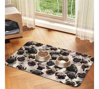GSGCSBYMLG cute Pug printed Pet absorbent leather tablecloth Placemat
