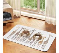 GSGCSBYMLG Cute Wild Cartoon Giraffes printed Pet absorbent leather tablecloth Placemat