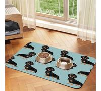 GSGCSBYMLG Dachshund Weiner Pet Dogs printed Pet absorbent leather tablecloth Placemat