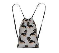 GSGCSBYMLG Dachshund Weiner Pet Dogs printed Storage bag with a drawstring backpack Drawstring strap pack