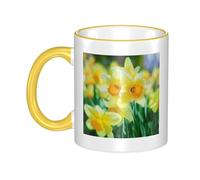 GSGCSBYMLG Daffodil Flower Printed Mug Ceramic Mug Decorative Cup