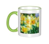 GSGCSBYMLG Daffodil Flower Printed Mug Ceramic Mug Decorative Cup