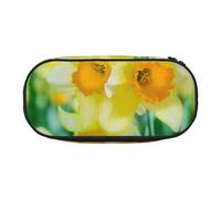 GSGCSBYMLG Daffodil Flower Printed Pencil Bag Pencil Case Portable Stationery Case