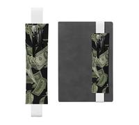 GSGCSBYMLG Dollar Sign Money Printed Leather Pen Holder Bookmark Pencil case