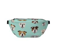 GSGCSBYMLG English Bulldog Faces Printed Crossbody Waist Pack Waist Bag Casual Chest Bag