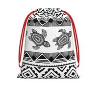 GSGCSBYMLG Ethnic Turtle Striped printed Drawstring Gift Bag Candy Bag Party Gift Bag