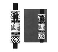 GSGCSBYMLG Ethnic Turtle Striped Printed Leather Pen Holder Bookmark Pencil case