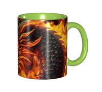 GSGCSBYMLG Fire Chinese Dragon Printed Mug Double Colored Mug Ceramic Mug