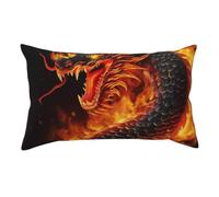 GSGCSBYMLG Fire Chinese Dragon printed Pillow Case 20x36in Decorative Cushion Cover