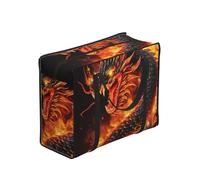 GSGCSBYMLG Fire Chinese Dragon printed Portable shopping storage bag luggage bag Hand Tote Bag
