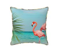 GSGCSBYMLG Flamingo in Water printed Velvet Throw Pillow Cover decorative cushion cover