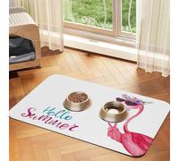 GSGCSBYMLG Flamingo printed Pet absorbent leather tablecloth Placemat