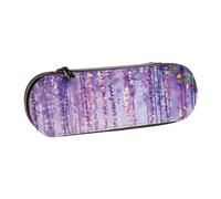 GSGCSBYMLG Floral Ivy Blossoms Tree Printed Leather Pencil case Stationery Bag