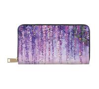 GSGCSBYMLG Floral Ivy Blossoms Tree Printed Leather Wallet Large Travel Wallet Men Women Zip Clutch Card Holder