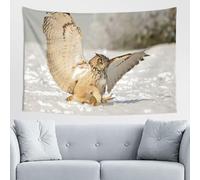 GSGCSBYMLG Flying Owl printed tapestry 60 * 40inch Aesthetic tapestry indoor decor