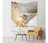 GSGCSBYMLG Flying Owl printed tapestry 60x51in Wall Hanging Aesthetic Tapestry