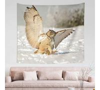 GSGCSBYMLG Flying Owl printed tapestry 60x51in wall tapestry indoor decor