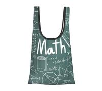 GSGCSBYMLG Formulas Shapes Theory Math Lesson Word Printed Fold Eco-Friendly Shopping Bag Foldable Storage Bag