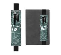 GSGCSBYMLG Formulas Shapes Theory Math Lesson Word Printed Leather Pen Holder Bookmark Pencil case