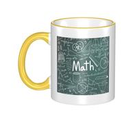 GSGCSBYMLG Formulas Shapes Theory Math Lesson Word Printed Mug Ceramic Mug Decorative Cup