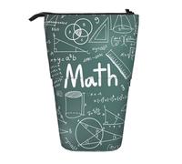 GSGCSBYMLG Formulas Shapes Theory Math Lesson Word Printed Pencil Telescopic Vertical Pencil Case