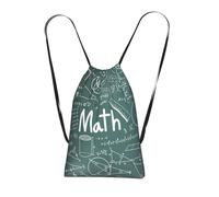 GSGCSBYMLG Formulas Shapes Theory Math Lesson Word printed Storage bag with a drawstring backpack Drawstring strap pack