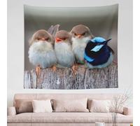 GSGCSBYMLG Four Birds printed tapestry 60x51in wall tapestry indoor decor