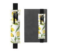GSGCSBYMLG Fresh Tropical Lemons Printed Leather Pen Holder Bookmark Pencil case