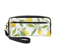 GSGCSBYMLG Fresh Tropical Lemons Printed Pencil Case Small Makeup Bag Travel Toiletry Bag