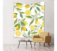 GSGCSBYMLG Fresh Tropical Lemons printed tapestry 60x51in Wall Hanging Aesthetic Tapestry