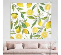 GSGCSBYMLG Fresh Tropical Lemons printed tapestry 60x51in wall tapestry indoor decor
