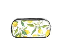 GSGCSBYMLG Fresh Tropical Lemons Printed Transparent Pencil case Pencil Bag Portable Stationery Bag