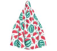 GSGCSBYMLG Fruits Watermelon printed Adult Hooded Cloak Unisex Adult Long Cape Robe