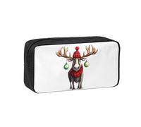 GSGCSBYMLG Funny Christmas Moose Printed Simple and Spacious Pen case Pencil Bag Pencil Case