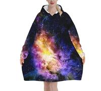 GSGCSBYMLG Galaxy in The Universe printed Blanket Hoodie Oversized Hooded Blanket Large Pocket Hooded Blanket