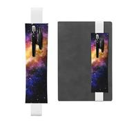 GSGCSBYMLG Galaxy in The Universe Printed Leather Pen Holder Bookmark Pencil case