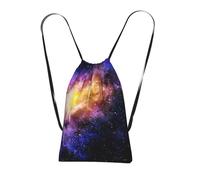 GSGCSBYMLG Galaxy in The Universe printed Storage bag with a drawstring backpack Drawstring strap pack