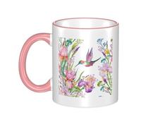 GSGCSBYMLG Garden with Birds and Flowers Printed Mug Ceramic Mug Decorative Cup