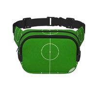 GSGCSBYMLG Green Grass Field Soccer Playground The Ball Printed Square Double Layer Waist Bag Travel Bag