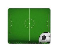 GSGCSBYMLG Green Grass Field Soccer Playground The Ball printed The mouse pad washable mouse pad with delicate stitched edges