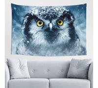 GSGCSBYMLG Grey and White Owl printed tapestry 60 * 40inch Aesthetic tapestry indoor decor