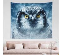 GSGCSBYMLG Grey and White Owl printed tapestry 60x51in wall tapestry indoor decor